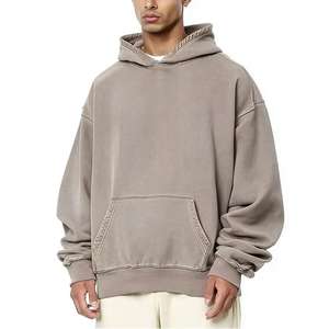 เสื้อฮู้ดสำหรับผู้ชายผ้าฝ้าย100พิมพ์ลายพัฟฟ์โอเวอร์ไซส์ - Product Image 4