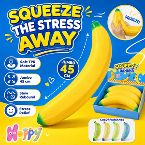 Jouet à presser géant en forme de banane de 45 cm, <span class=keywords><strong>simulation</strong></span> de fruit, balle anti-stress extensible et moelleuse, pour filles et adultes, vente en gros - Product Image 1
