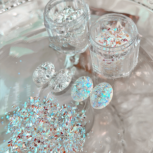 1 pot de poudre à ongles <span class=keywords><strong>effet</strong></span> sirène Aurora, paillettes holographiques, paillettes pour nail art, paillettes scintillantes pour la décoration des ongles - Product Image 1