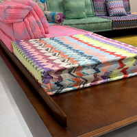 Ensemble de canapés modulaires en velours à motifs arc-en-ciel, design sur mesure, qualité commerciale, pour salon, canapé Mahjong