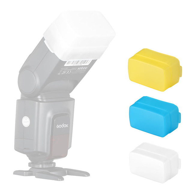 Flash Diffuser, Suitable for G/odox TT520/TT520II/TT560/TT560II Flashes, White, Blue, Yellow Photography Studio Accessories