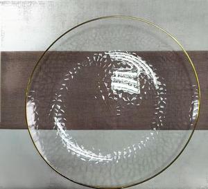 Assiettes à <span class=keywords><strong>dessert</strong></span> en plastique PS transparentes écologiques de luxe modernes de 7 pouces, 50 pièces, motif personnalisé pour la décoration de table de mariage - Product Image 4
