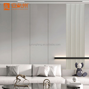 Trang Trí Nội Thất Hiện Đại Sóng Không Thấm Nước Thiết Kế PVC Lớp Phủ Sóng Tường Ốp WPC 3D Bên Trong Arc Fluted Slat Tích Hợp - Product Image 4