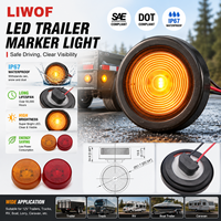 Feux de position latéraux à 2 LED pour remorque, certification SAE DOT, 12V, ABS, 100% étanches, clignotants ambrés pour remorque, camion, caravane