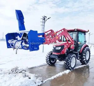 90hp lovol trattore caricatore frontale montato soffiatore di neve caldo in vendita