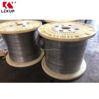 Großhandelspreis Inox-Drahtseil SS304 SS316 Edelstahlseil 1x7 1x19 Edelstahl-Drahtseil mit Anpassbarer Länge Stahlseil