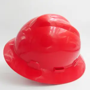 카우보이 전체 브림 레드 컬러 안전 하드 모자 안전 헬멧 ANSI 표준