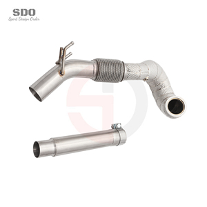 Tubo de Escape de Alto Rendimiento SDO SUS304 para VW <span class=keywords><strong>Golf</strong></span> <span class=keywords><strong>7</strong></span> <span class=keywords><strong>7</strong></span>.5 MK7 MK7.5 <span class=keywords><strong>GTI</strong></span> 2013-2020, Tubo Recto con Junta Flexible - Product Image 4