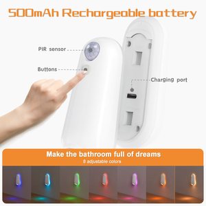 New Items 2026 Smart Rechargeable Toilet <b>Motion</b> <b>Sensor</b> Night <b>Lights</b> Led Seat Bowl Lamp for Home Bathroom - Product Image 5