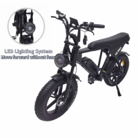 Vélo Électrique V8 Max 1000W Tout Suspendu, VTT Hybride à Moteur Central 45km/h pour Hommes