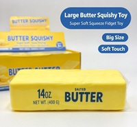 Jouet Squishy Géant en Forme de Barre de Beurre 400g (14oz) – Grande Simulation Alimentaire, Doux, à Remontée Lente, Sensoriel, Anti-Stress, Jouet de Fête