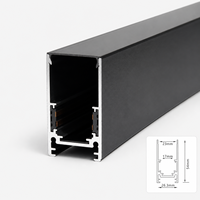 Système de rail magnétique LED encastré et suspendu, profil en aluminium pour plafond tendu, éclairage d'ambiance intérieur