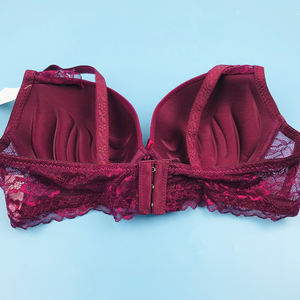 Ensemble <span class=keywords><strong>de</strong></span> sous-vêtements <span class=keywords><strong>en</strong></span> dentelle Sexy pour femmes jantes à section mince beau soutien-gorge arrière soutien-gorge push-up Hipster solide pour petits seins nouveau Style - Product Image 4