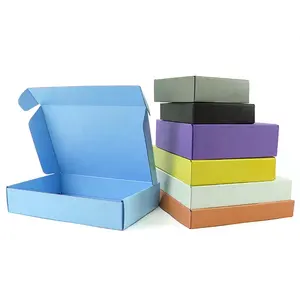 Caixa de empacotamento impressa do logotipo personalizada, fabricação personalizada colorida durável chapéu de vestuário embalagem caixas de envio mailer