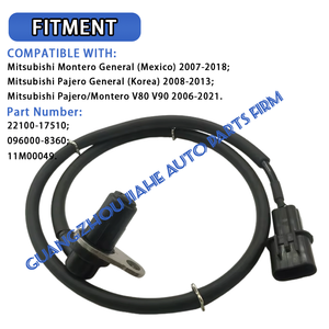 Sensor de velocidad de rueda ABS trasero derecho automático PAT para <span class=keywords><strong>Mitsubishi</strong></span> Pajero <span class=keywords><strong>Montero</strong></span> <span class=keywords><strong>V80</strong></span> V90 V97 V98 2006-2021 4670A192 50869 ABS sensores RR - Product Image 2