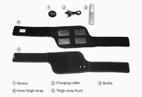 Ceinture de massage vibratoire électrique sans fil certifiée CE pour les cuisses et les mollets, pour l'entraînement musculaire des jambes et le soulagement de la douleur