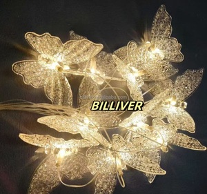 Farfalla luminosa in acrilico <span class=keywords><strong>lampadario</strong></span> a 10 teste decorativo per hotel con decorazione di scena per matrimonio decorazione di cristallo - Product Image 4