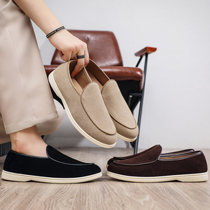 <b>Mens</b> Slip-On Shoes Soft-Sole Flat Lazy-Style No-<b>Tie</b> Loafers Summer Mesh Sneakers Wear-Resistant Faux Leather Lining - Product Image 4