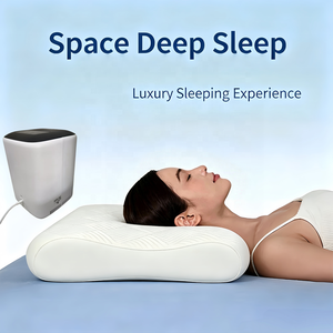Oreiller ergonomique respirant en Tencel avec couche d'air pour un sommeil profond, noyau en silicone de qualité alimentaire pour le soin du cou - Product Image 1