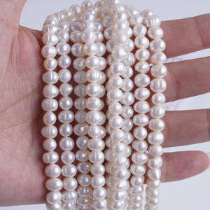 Perlas de Agua Dulce Naturales Semiterminadas al por Mayor, Hilo Corto de 18 cm, 6/7/8/9/10/11 mm, para Manualidades, Perlas Sueltas - Product Image 4