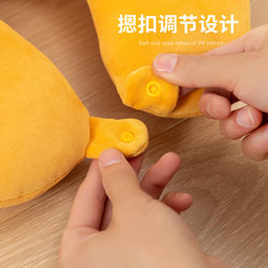 Coussin lombaire de voiture en forme de U, motif dessin animé mignon, support ergonomique pour soulager le dos, en polyester et coton - Product Image 2