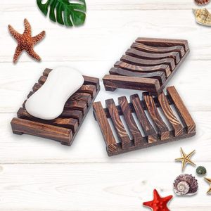 Wooden <b>Soap</b> <b>Dish</b> Rectangular 11.5x8x2.2cm Natural Wood Bathroom <b>Soap</b> Rack - Product Image 5