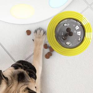 Durable Flying Saucer Ball, Pet Food Dispenser <b>Toy</b> Novelty <b>Interactive</b> Chew-Resistant Play Design for Daily Use with <b>Dogs</b> & Cats - Product Image 1