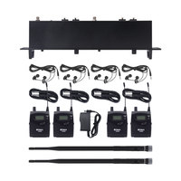 Professionnel 160 pi. Système de moniteur de scène intra-auriculaire sans fil UHF Mélangeur de carte son audio à suppression de bruit à 2 canaux pour scène de studio