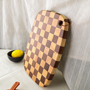 เขียงไม้อะคาเซียกระดานหมากรุกแบบหนาแผ่นไม้ผลไม้ในครัวเขียง - Product Image 4