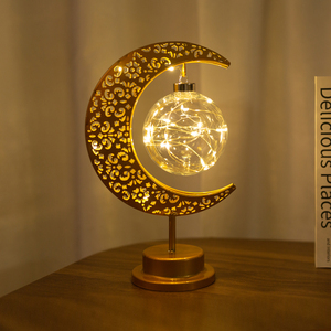Lampe <span class=keywords><strong>lune</strong></span> LED mignonne et élégante, mini guirlande lumineuse pour chambre à coucher, table de chevet, décoration enfantine, coffret cadeau stylé pour salon - Product Image 5