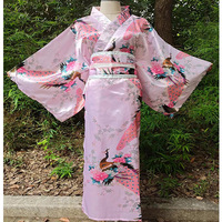 Kimono japonais pour femmes, yukata, robe de geisha, imprimé floral, polyester, robe pour adulte, costume de cosplay, ensemble de costume de carnaval