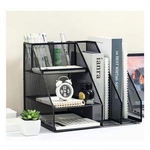 Mesh <b>Pen</b> Holder Desk Organizer <b>Multi</b>-Functional Pencil Holder with File Holders Large Capacity Office Desk Accessories - Product Image 4