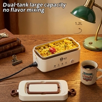 Chauffe-plat portable OEM, boîte à bento électrique silencieuse en acier inoxydable, cuiseur vapeur simple ou double couche, boîte à lunch isotherme