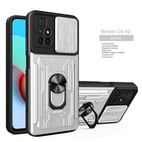 Pour Xiaomi Redmi A7 Pro/15a/Turbo 5 Max/Note 15 Pro+/ Étui de téléphone antichoc avec fente pour carte, fenêtre coulissante de protection et support de voiture
