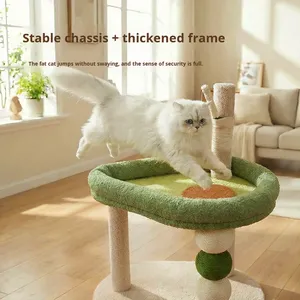 Wholesale Cute Avocado <strong>cat</strong> <strong>Tree</strong> with Integrated <strong>cat</strong> House Sisal Ball Interactive <strong>cat</strong> <strong>Toy</strong> Factory <strong>Direct</strong> Accept OEM - Product Image 4