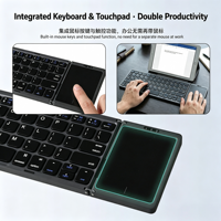 Clavier pliable avec pavé tactile, clavier pliable de haute qualité en gros, mini clavier Bluetooth portable à trois volets pour ordinateur portable