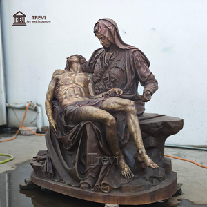 Famosa escultura cristiana religiosa La Pieta estatuas mayorista fabricante comercio - Product Image 2