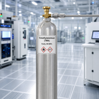 TMA Trimethylaluminium CAS 75-24-1 Haute Pureté 99,9999% 6N Précurseur Métalique Organique pour Déposition ALD Al2O3 dans un Bulleur en Acier Inoxydable