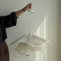 Lampe de salon de style bohème, lampe de chambre à coucher de style japonais, lampe vintage de style Wabi-Sabi, lustre tissé à la main pour maison d'hôtes