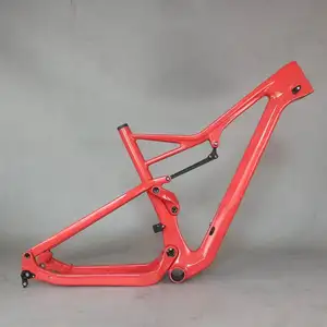 Cuadro de suspensión de pintura personalizado, 27,5er, potenciado y 29er, estructura de bicicleta de carbono MTB XC 29er, marco de suspensión FM036