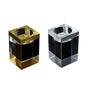 <span class=keywords><strong>Portacandele</strong></span> con <span class=keywords><strong>vetro</strong></span> personalizzato inciso oro o argento in cristallo Tealight per bomboniere o decorazioni per la casa - Product Image 1