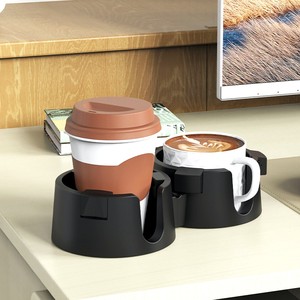 Table Anti-Spill Cup Holder Drink with Anti-Slip <b>Mat</b> Fits Drink for Home Office Outdoors - Product Image 2