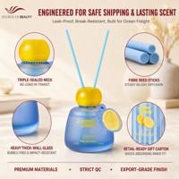 Diffuseur de parfum LOVALI HOME Sunny Lemon 100ml, parfum d'ambiance de luxe, arôme d'agrumes, senteur fraîche, vente en gros