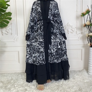 Zifeng OEM Vetements Islamiques Turk nuovi pannelli di stampa Cardigan musulmano Abaya - Product Image 3