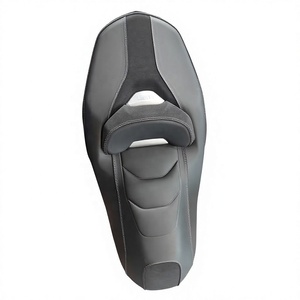 Housse de selle de moto avec dossier, gris et noir, surpiquée, de remplacement pour scooter XMAX 23-26 - Product Image 2