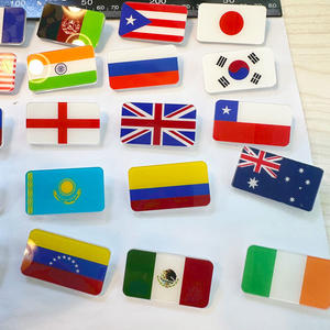 カスタムアメリカ国旗アクリルラペルピンバッジかわいいクリアアクリルブローチピン安全ピン付き - Product Image 1