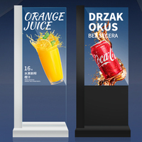 Ultra-mince Vertical OLED Épissage Transparent TV HD Smart Touch Affichage Publicitaire Auto-éclairage LCD Affichages de signalisation numérique