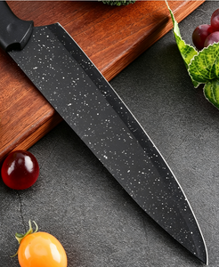 Juego de cuchillos de cocina de 6 piezas, cuchillo de chef con revestimiento antiadherente, cuchillo para cortar pan, cuchillo para frutas con pelador, acero inoxidable 3Cr13 - Product Image 5