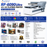 Impresora UV DTF de Cama Plana Refinecolor 6090 de Uso Amplio A1 para Carcasas de Teléfono, Vasos, Pelotas de Golf, Pegatinas, Parches de Cuero