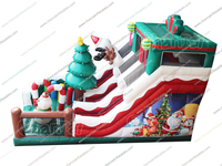 Toboggan gonflable commercial pour enfants, toboggan gonflable sec, toboggan gonflable bonhomme de neige à vendre